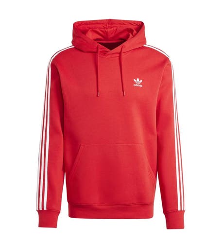 Red Men's Large Adidas ORIGINALS Men’s 3-Stripes Trefoil Logo Hoodie Sweatshirt IR9868 (NEW)
