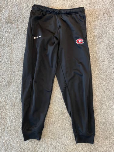 St. Cloud State University Hockey Black Medium/Large Adult Unisex CCM Joggers (Used)