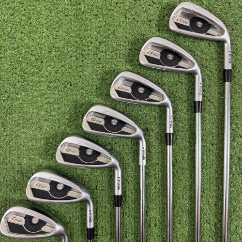 Ping G400 Iron Set 4-PW Black Dot AWT 2.0 Stiff Flex Steel Right Handed