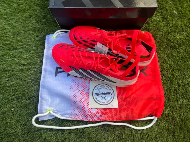 Adidas Predator Elite FT FG Fold-Over Tongue Lucid Red JS0380 - Size 9.5 Brand New (DS)