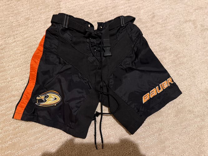 Bauer Junior Hockey Shell Pants Anaheim Ducks Jr Black Orange Size Small S