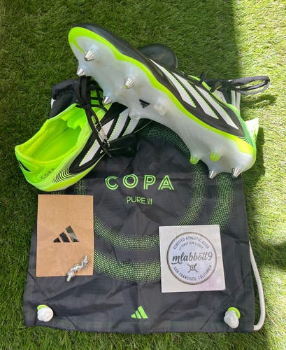 Adidas Copa Pure III Elite SG Cleats (JR2822) - Size 12 - Complete Kit w/ Boot Bag & Stud Key - New