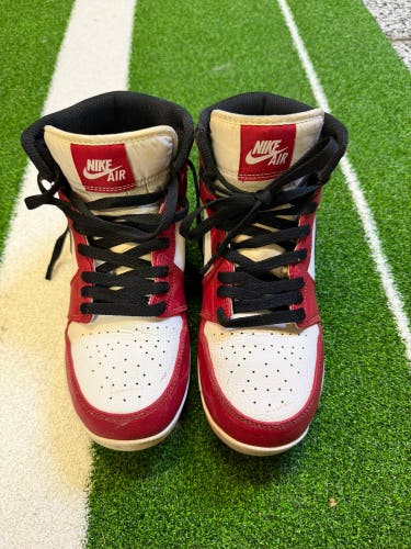 Red Men's Size M 7.0 (W 8.0) Adult Air Jordan Molded Cleats Cleats (Used)