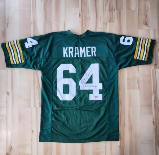 Signed Jerry Kramer Green Bay Packers Jersey HOF 2018 Beckett Certified