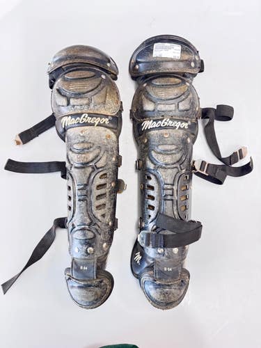 Used MacGregor SHIN Catchers Leg Guards Black Youth 11860-S000313358
