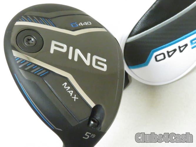 PING G440 MAX Fairway 19  5 Wood TOUR 2.0 Chrome 75 Stiff Flex +Cover .. MINT