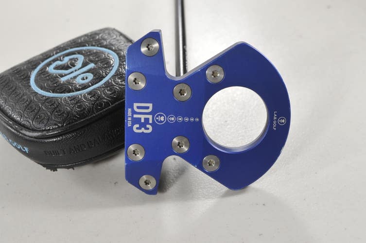 LAB Golf DF3 Blue 34" 69* Putter RH Accra Graphite with Cover #224018