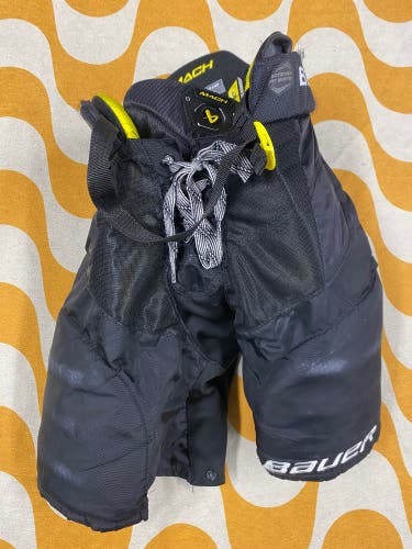 Black Youth Large Bauer Supreme Mach Hockey Pants (Used)