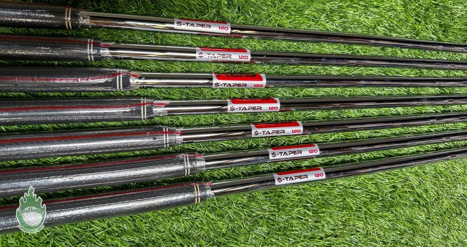 Used KBS $-Taper 120g Stiff Flex 4-PW Steel Iron Set Shafts .355"