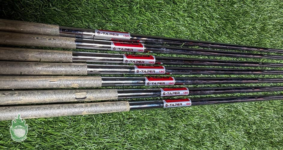 Used KBS $-Taper 130g Extra Stiff Flex 4-PW Steel Iron Set Shafts .355"