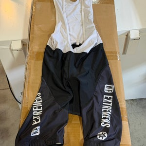 Black/White cycling bib shorts size L