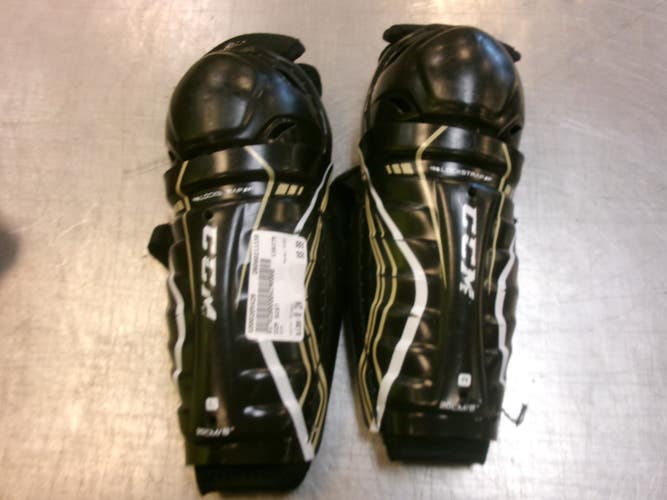 Used CCM SC87 Youth Shin Guards Black 8" 11339-S000205429