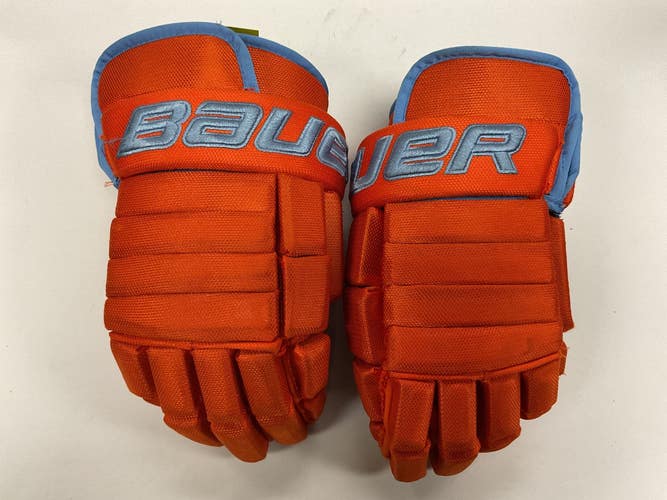 Used Bauer PRO TEAM Senior Gloves Orange 15" 11855-S000208006