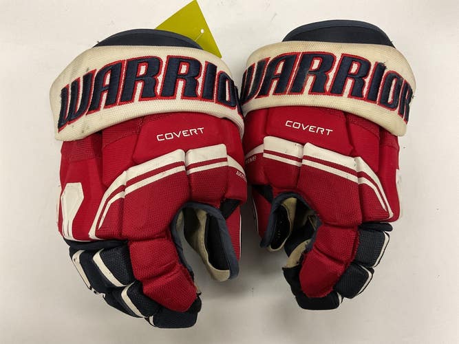 Used Warrior COVERT PRO Senior Gloves White/Red/Navy 14" 11855-S000208007