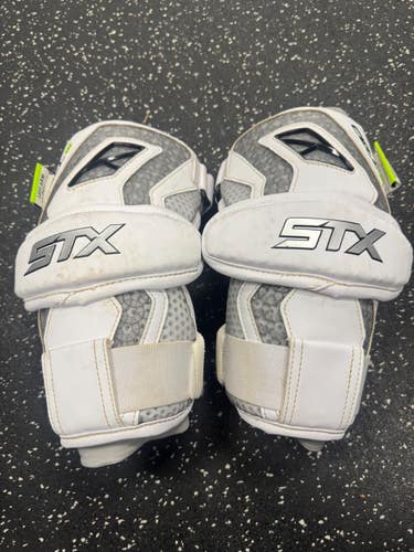 Used STX CELL VI Lacrosse Arm Pads/Guards White MD 11849-S000042714