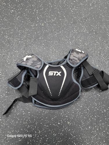 Used STX STALIION 75 Lacrosse Shoulder Pads Black XS 11849-S000042617