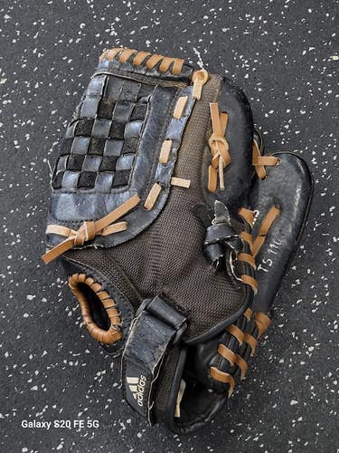 Used Adidas EAZY CLOSE BB/SB Glove LH Throw Black 11" 11849-S000042574