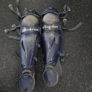 Used Easton PROWESS Catchers Leg Guards Navy Blue Adult 11849-S000042551