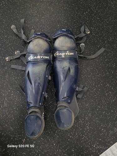 Used Easton PROWESS Catchers Leg Guards Navy Blue Adult 11849-S000042551