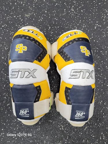 Used STX CELL V Lacrosse Arm Pads/Guards Gold Senior 11849-S000042547