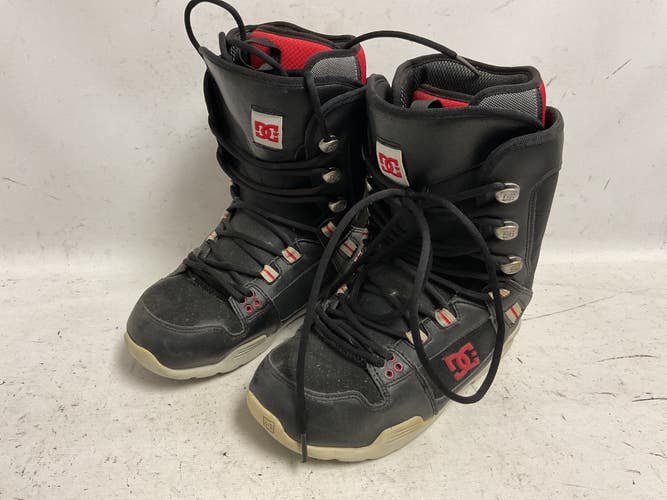 Used DC Shoes THE PARK Mens Snowboard Boots White/Black/Red Senior 12 11855-S000207679