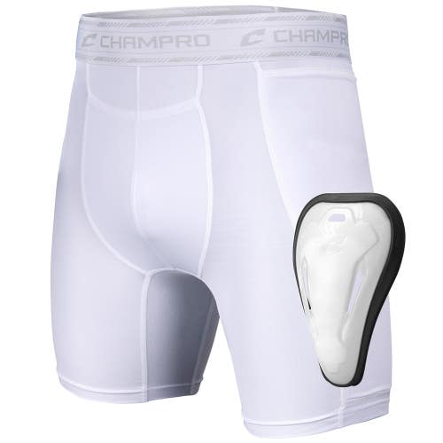 New Take-Out Sliding Short w/ Cup Yth Wht Md 11855-CHPBPS19CYWM