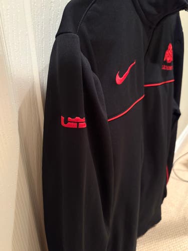 Black Men's Ohio State Lacrosse Medium Nike Full-Zip Sweatshirt (LeBron)(New)