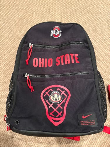 Ohio State Lacrosse Team Issued Black Adult Unisex Nike Backpack (Used)