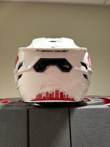 Boston University Lacrosse Cascade XRS Helmet (Used) (Decals Removable)