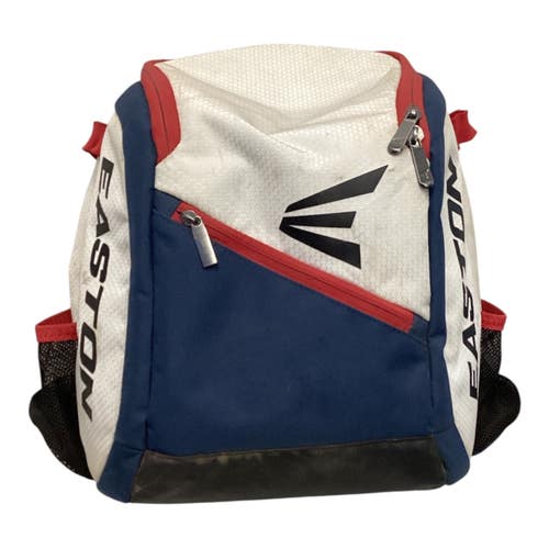 Used Easton BACKPACK BB/SB Player Backpack White/Red/Navy 11443-S000207561
