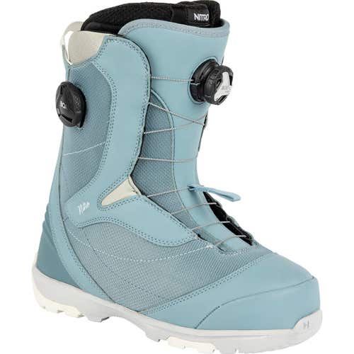 NEW 2023 Nitro Women's Cypress BOA Dual Snowboard Boots - Blue - Women's Size 8.0