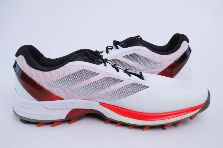 ADIDAS Adizero ZG Spikeless Golf Shoes White Red Black Mens Size 10 Read INV18