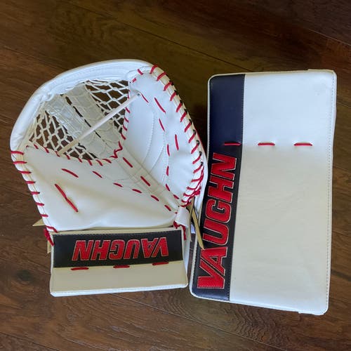 New Vaughn V7 XF Pro Carbon Goalie Glove and Blocker