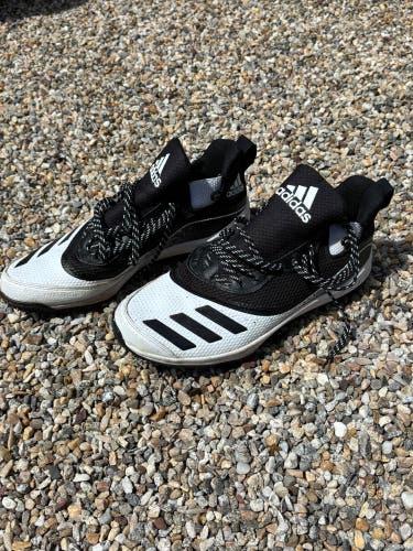 Black Unisex Size M 11.0 (W 12.0) Adult Adidas Icon Turf Shoes (Used)