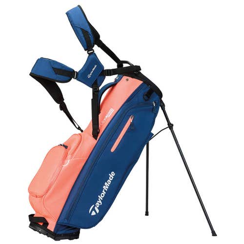 Taylor Made Flextech Stand Bag (4 way top, Coral/Navy) 2025 NEW