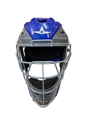 Used All-Star CATCHERS HELMET Catchers Helmet w/Mask Royal Blue MD 11846-S000108763