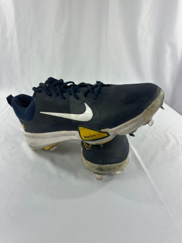 Nike Force Zoom Trout 9 Michigan Style Pro Metal Baseball Cleats –Used Size 13