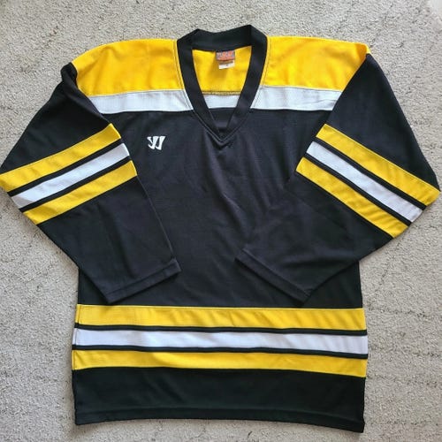 Warrior Blank Hockey Jersey - size Senior Small - Black Boston