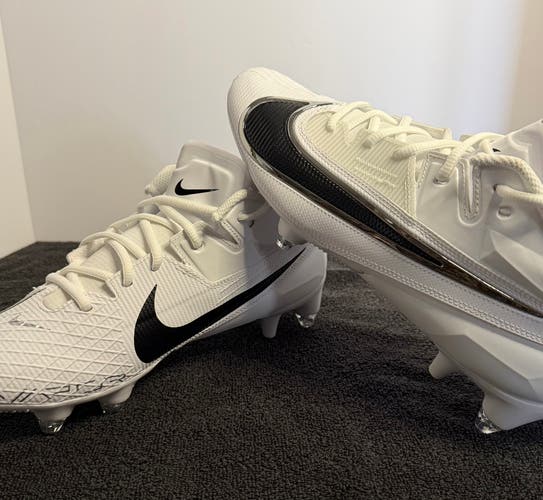 Nike Vapor Edge Elite 360 2 White Chrome Men's Football (detachable)Cleats Size 10.5