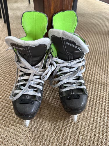 Black 2024 Bauer X-LS Hockey Skates Regular Width Size 1 (Used)