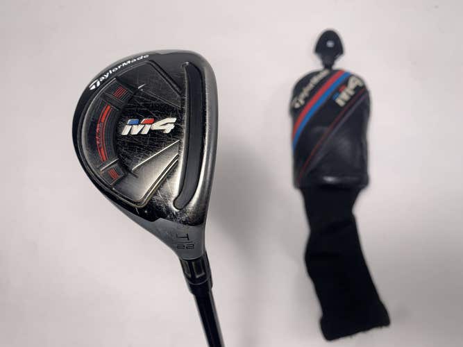TaylorMade M4 4 Hybrid 22* Fujikura Atmos Red 5A Senior RH HC Midsize Grip