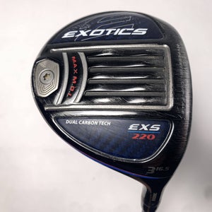 Tour Edge Exotics EXS 220 3 Fairway Wood 16.5* Even Flow Riptide 6.0 SB Stiff RH