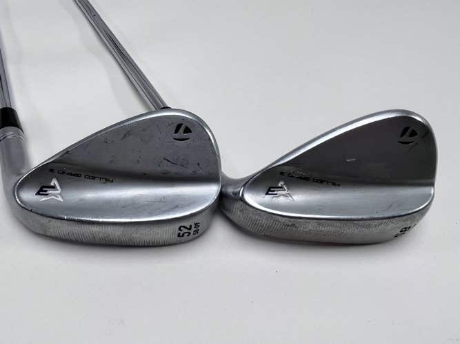 TaylorMade Milled Grind 3 Raw Chrome Wedge Set 52* 9 | 58* 11 DG S400 Stiff RH