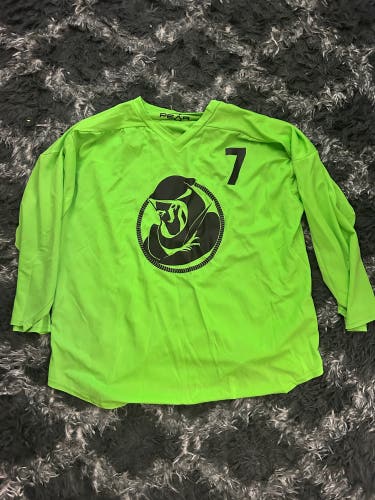 Neon Green Youngstown Phantoms Hockey Practice Jersey – #7