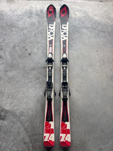 Volkl RTM 7.4 156 cm Skis With Marker Fastrak 10 Bindings (Used)