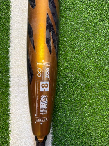 2022 DeMarini Zoa Composite USSSA Certified Bat (-8) 22 oz 31" (Used)