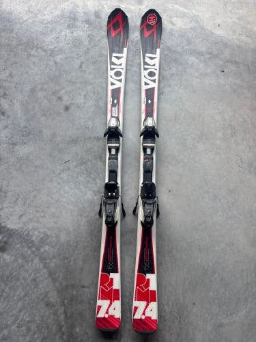 Volkl RTM 7.4 156 cm Skis With Marker Fastrak 10 Bindings (Used)