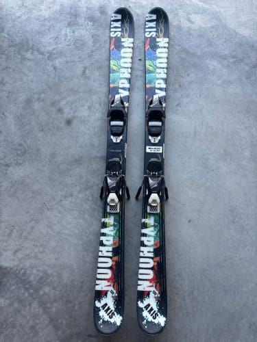 Kid's Axis Typhoon Twin Tip 135 cm Skis With Tyrolia SLR 7.5 Bindings (Used)