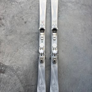Women's Salomon Luan 158 cm Skis With Salomon Lithium 10 Bindings (Used)