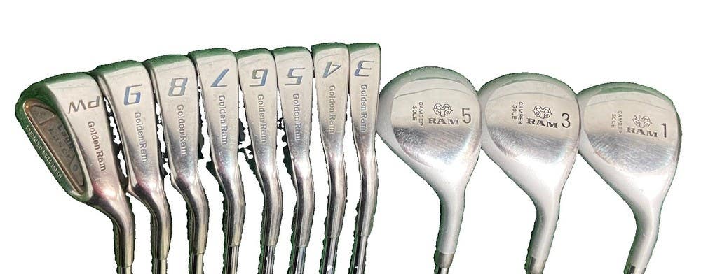 Golden Ram Lady Laser Golf Set 1w,3w,5w,3-PW RH Ladies Steel 5i 36.5" Nice Grips